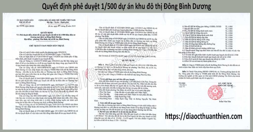 phê duyệt đồ án quy hoạch chi tiết tỷ lệ 1/500